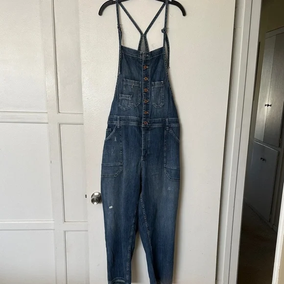 Pilcro by Anthropologie Blue Denim Overalls. Size 18. - Picture 11 of 12